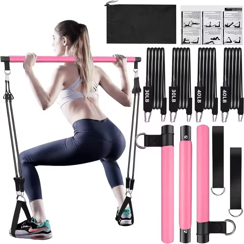 Pilates Bar Kit With Resistance Bands - Pilates Bar Kit with Resistance Bands