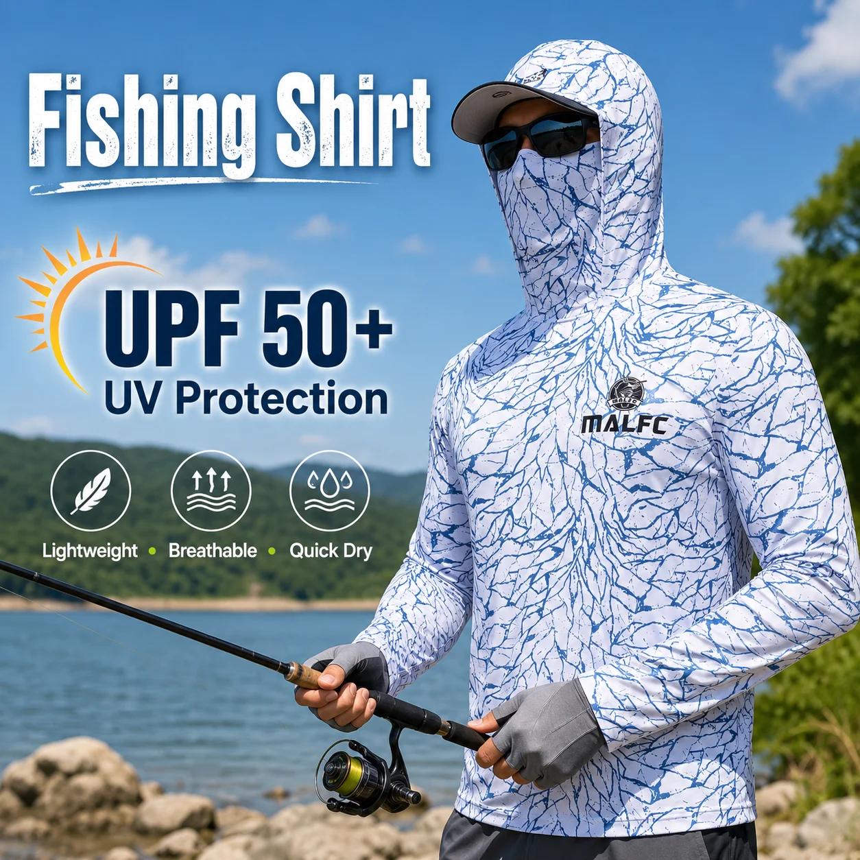 Hiking - Men's UPF 50+ UV Protection Hooded