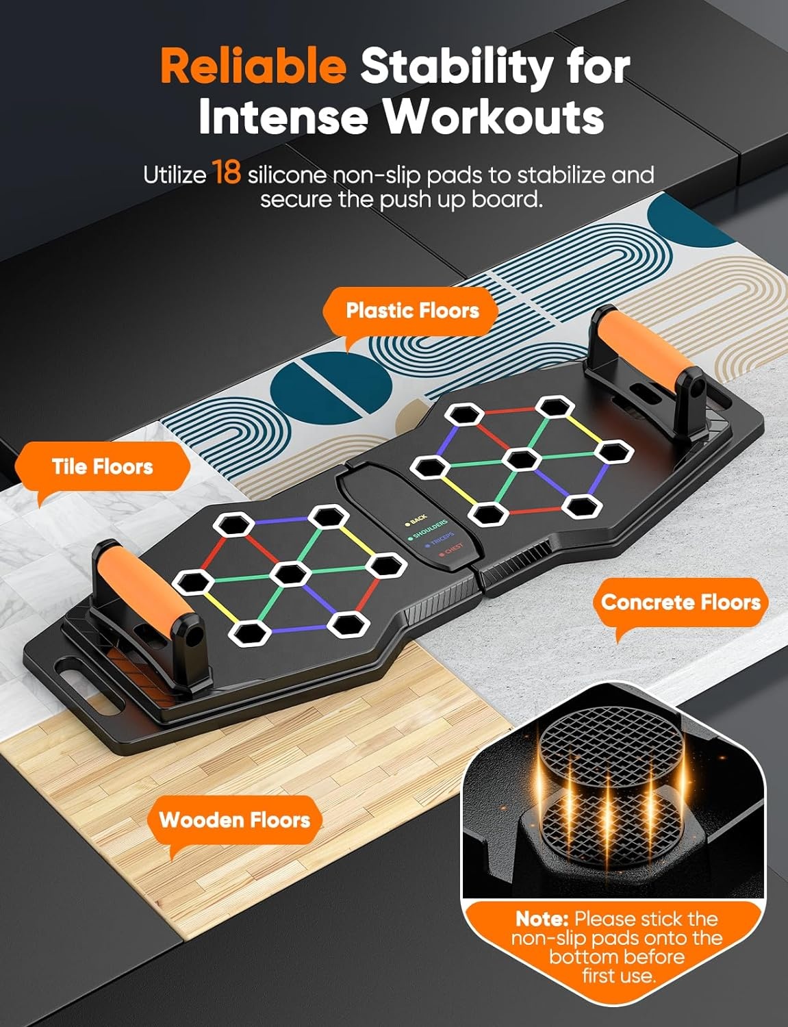 Push Up Board Foldable Multi Function - Multifunctional Gym Foldable Fitness Push up