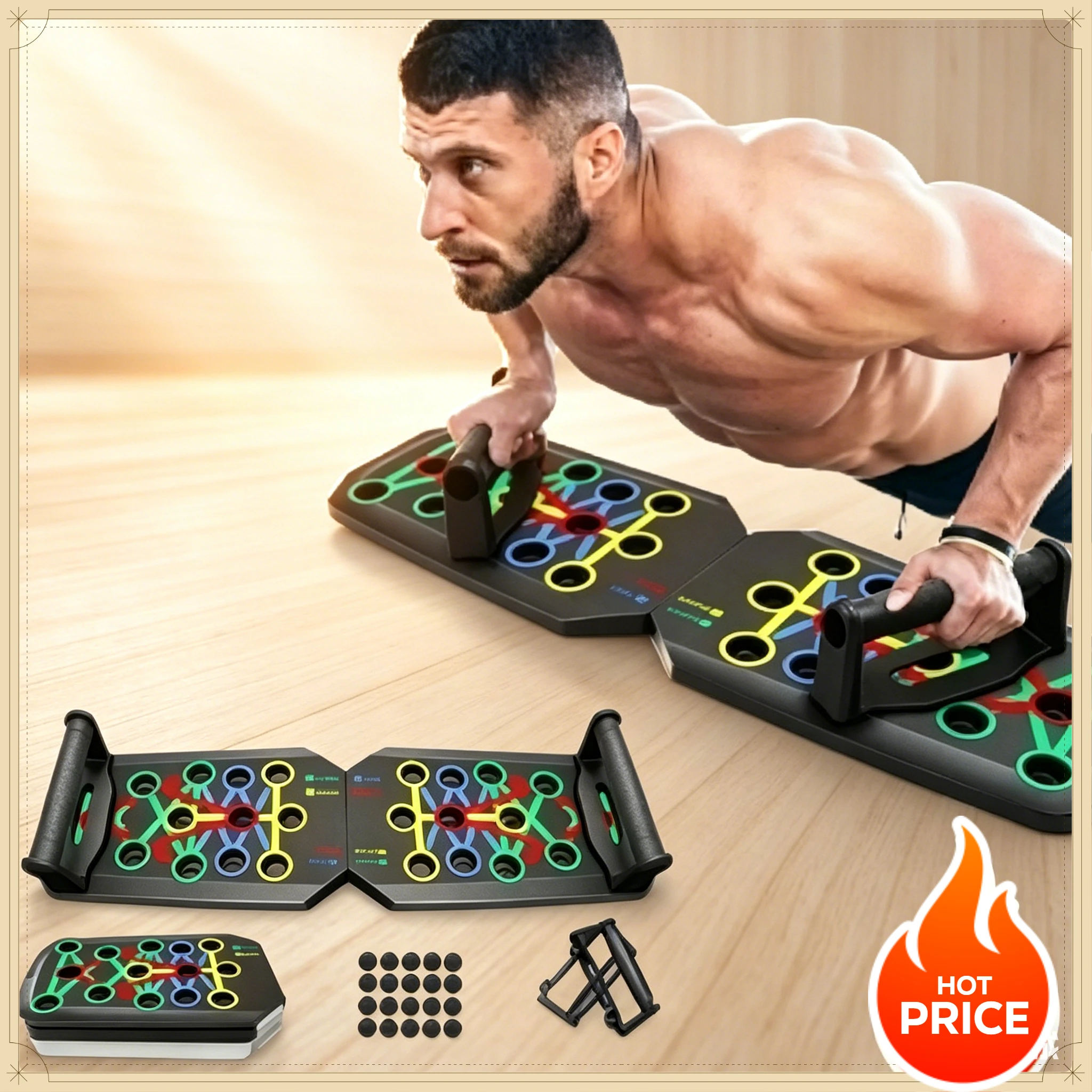 Household Foldable Push Up Rac - Push Up Board Foldable Multi Function recension och pris