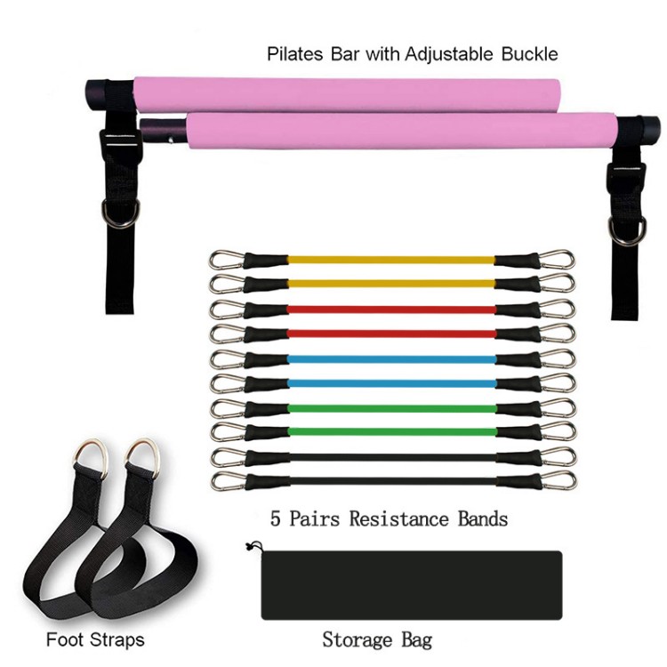 Portable Pilates Bar Kit with  - Pilates Bar Kit With Resistance Bands recension och pris