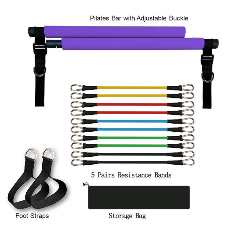 Portable Pilates Bar Kit with  - Pilates Bar Kit With Resistance Bands recension och pris