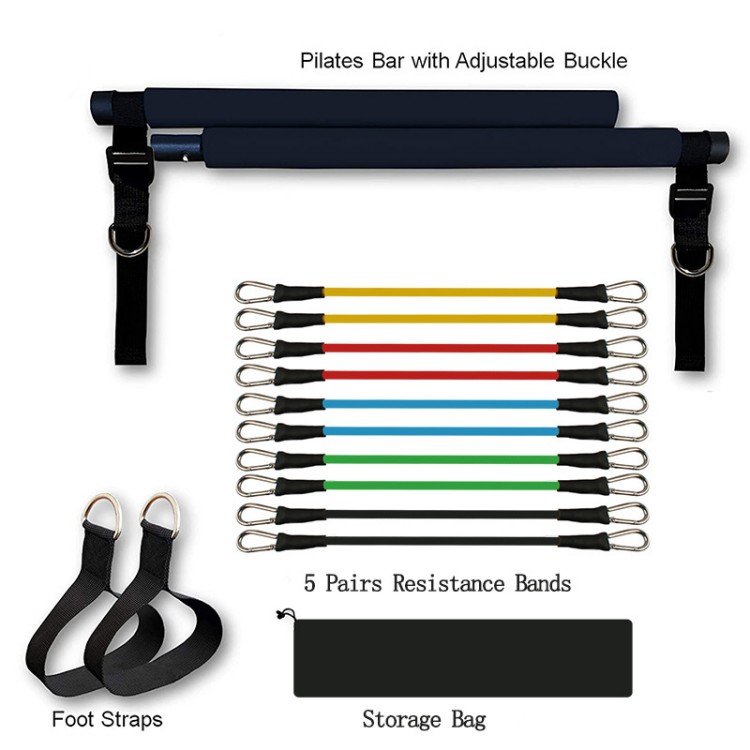 Portable Pilates Bar Kit with  - Pilates Bar Kit With Resistance Bands recension och pris