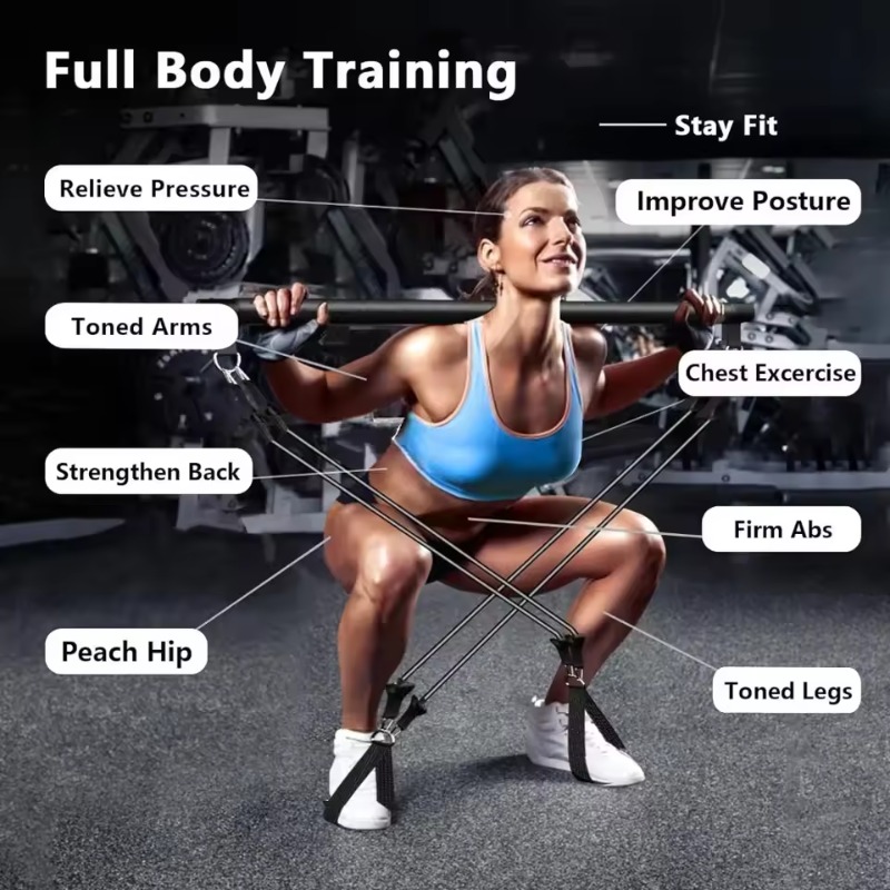 Pilates Bar Kit with Resistanc - Pilates Bar Kit With Resistance Bands recension och pris